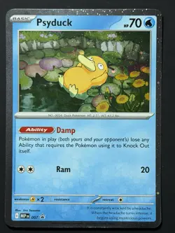 Psyduck Cosmos Holo SWIRL! Mega Evolution Black Star Promo 007 Pokemon TCG NM - Image 5