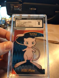 Mew Topps 2000 Series 3 Cgc 8 NM Mint PC7 Clear Card Pokemon psa 151 Pokemon - Image 3