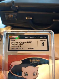 Mew Topps 2000 Series 3 Cgc 8 NM Mint PC7 Clear Card Pokemon psa 151 Pokemon - Image 4