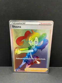 Pokemon TCG Shauna Card 278/264 Fusion Strike Rare Rainbow Free shipping - Image 1