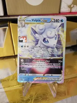 Alolan Vulpix Vstar Pokemon Prize Series 3 Pack Promo Pokemon Card NM/LP Stamp - Image 1