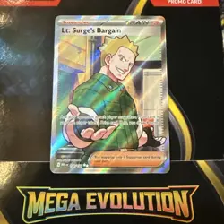 Lt. Surge's Bargain 170/132 Ultra Rare Full Art Pokemon Mega Evolution NM - Image 1