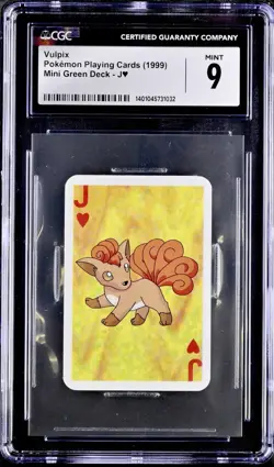 Pokemon 1999 Bicycle Mini Deck Vulpix Ninetails CGC GEM MINT 10 & 9✨ - Image 2