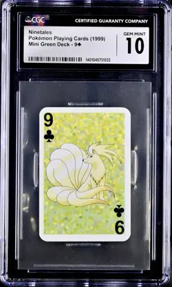 Pokemon 1999 Bicycle Mini Deck Vulpix Ninetails CGC GEM MINT 10 & 9✨ - Image 3