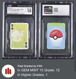 Pokemon 1999 Bicycle Mini Deck Vulpix Ninetails CGC GEM MINT 10 & 9✨ - Image 5