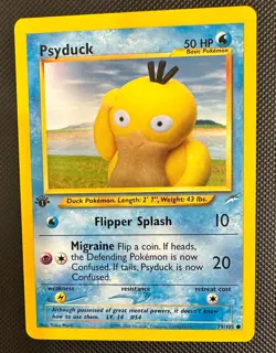 Pokemon 2002 Neo DESTINY 1st Edition PSYDUCK 79/105 NM - never played - Image 1