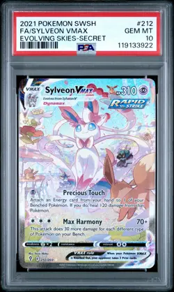 2021 POKEMON SWORD & SHIELD EVOLVING SKIES SECRET FULL ART/SYLVEON VMAX PSA 10 - Image 1