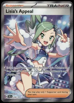 Pokemon Lisia's Appeal Ultra Rare SV08: Surging Sparks 234/191 NM Holo - Image 1
