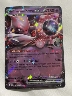 Pokemon TCG Team Rockets Mewtwo EX 081/182 Destined Rivals Double Rare NM - Image 1