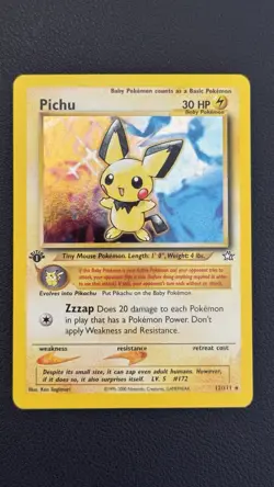 2000 Pokemon Neo Genesis 1st Edition Pichu Holo Rare #12 12/111 - Image 1