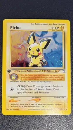 2000 Pokemon Neo Genesis 1st Edition Pichu Holo Rare #12 12/111 - Image 3