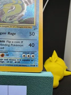 Pokemon WOTC Gyarados 7/130 Base Set 2 Holo Rare English LP - Image 5