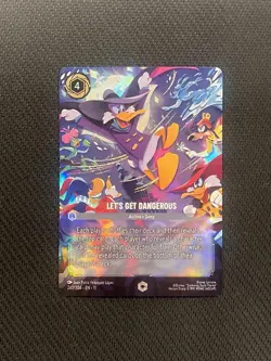 Disney LORCANA Let's Get Dangerous ENCHANTED 240/204 Foil Darkwing Duck Card - Image 1