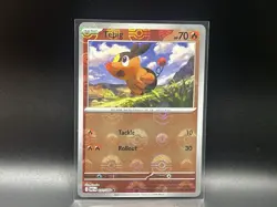 Tepig 011/086 POKE BALL Reverse Holo White Flare ENGLISH Pokemon EN SV11W Foil - Image 1