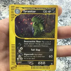 Tyranitar H28/H32 Holo Rare Aquapolis Pokemon Card HP SWIRL 🌀 Free Shipping 🔥B - Image 1