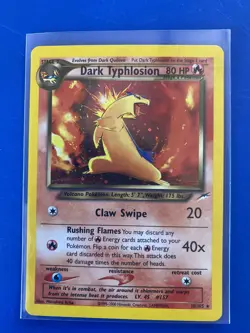 Pokemon Card - Dark Typhlosion - Neo Destiny 10/105 Holo Rare. NM - Image 1