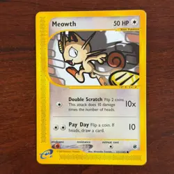 Meowth 121/165 Common Expedition Pokemon Card - Image 1