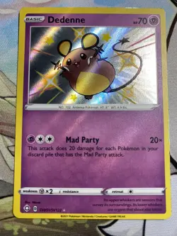Pokemon TCG Dedenne Shining Fates SV051/SV122 Holo Shiny Holo Rare NM/MINT - Image 2