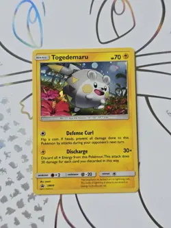 Togedemaru SM09 Swirl Pokemon Card Holo Sun & Moon Black Star Promo Cosmos - Image 1