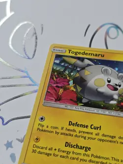 Togedemaru SM09 Swirl Pokemon Card Holo Sun & Moon Black Star Promo Cosmos - Image 5