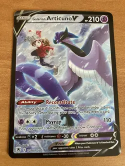 Pokemon Galarian Articuno V Ultra Rare Full Art Holo Astral Radiance TG16/TG30 - Image 1