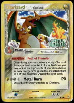 Pokemon 2006 Charizard Delta Reverse Holo 4/100 Delta Species - Damaged E1 - Image 1