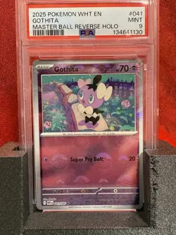 2025 Pokemon White Flare #041 Gothita Master Ball Reverse PSA 9 Mint - Image 1