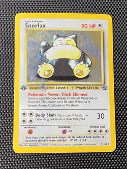 Snorlax 1st Edition Holo Rare 11/64 1999 Pokemon Jungle English WOTC MP - Image 1