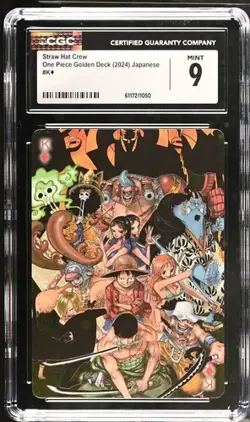 2024 ONE PIECE JAPANESE GOLDEN DECK STRAW HAT CREW KING DIAMONDS CGC 9 MINT - Image 1