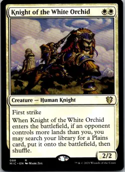 Knight of the White Orchid 21 Rare Magic Origins Magic: The Gathering Near Mint - Image 1