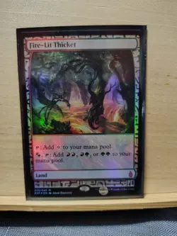 1x FOIL Fire-Lit Thicket - NM - Zendikar Expeditions - MTG Magic Near Mint - Image 1