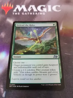Mtg. Defend the Rider. Foil. Aetherdrift. Pack Fresh - Image 1