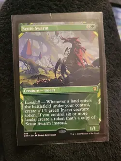 Magic The Gathering Zendikar Rising Scute Swarm Card Showcase Edition - Image 1