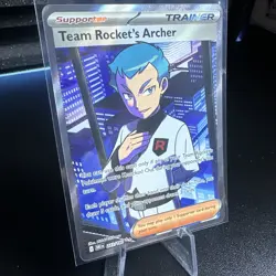 Pokemon TCG Team Rockets Archer Ultra Rare Full Art Card 223/182 Destined Rivals - Image 2