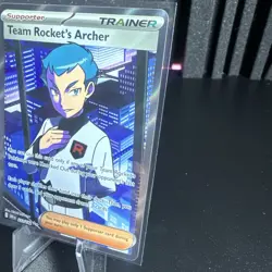 Pokemon TCG Team Rockets Archer Ultra Rare Full Art Card 223/182 Destined Rivals - Image 3