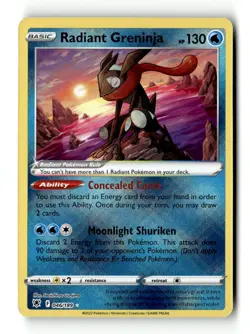 Radiant Greninja 046/189 Radiant Rare Astral Radiance Pokemon Near Mint - Image 1