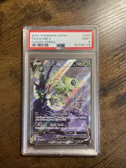 Celebi V 245/264 Fusion Strike Alt Art Pokemon Card - PSA 9 MINT - Image 1