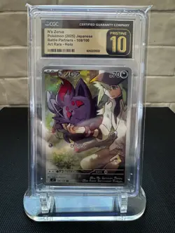 Pokemon TCG: N’s Zorua - Battle Partners 108/100 - Art Rare - CGC PRISTINE 10 - Image 1