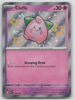 Pokemon Card Cleffa Shiny Rare SV: Paldean Fates 150/091 - Image 1