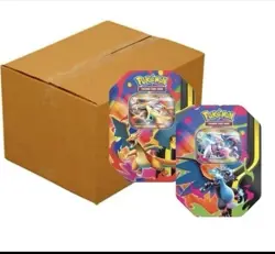 Pokemon TCG Mega Charizard ex FACTORY SEALED CASE 6 Tin Case - Image 2