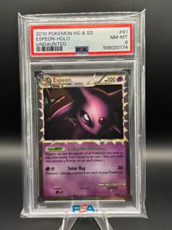 Pokemon Espeon Prime Undaunted Holo Ultra Rare #81 PSA 8 - Image 1