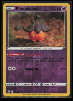 Pumpkaboo 076/203 Pokemon Evolving Skies Common Near Mint Reverse Holo - Image 1