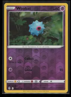 Woobat 068/203 Pokemon Evolving Skies Common Near Mint Reverse Holo - Image 1