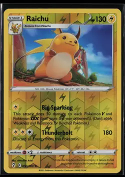 Raichu 050/203 Pokemon Evolving Skies Rare Near Mint Reverse Holo - Image 1