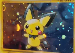 Pokemon Pichu Japanese Neo Dengeki Error Original Print Double Holo Swirl BGS 9 - Image 3
