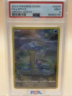 PSA 9 FA/Lapras Pokemon 2023 #GG05 Crown Zenith Mint Fast Free Shipping - Image 1