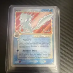 Pokemon Nintendo Mew Holo Card 70 HP Rainbow Wave Mimicry Basic Psychic - Image 1