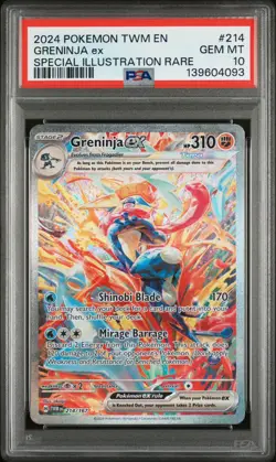Pokemon TCG - Greninja Ex 214/167 - Twilight Masquerade - SIR - PSA 10 GEM MINT - Image 1