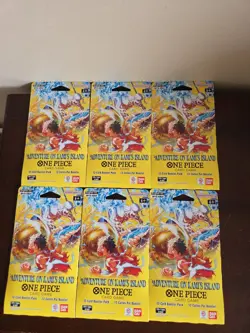 Sealed Lot Of 6 One Piece TCG OP15-EB04 Adventure on Kami's Island Booster Packs - Image 1
