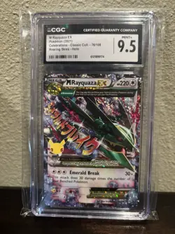 CGC 9.5 M Rayquaza EX Holo Celebrations 2021 Pokemon Card #76 - Image 1